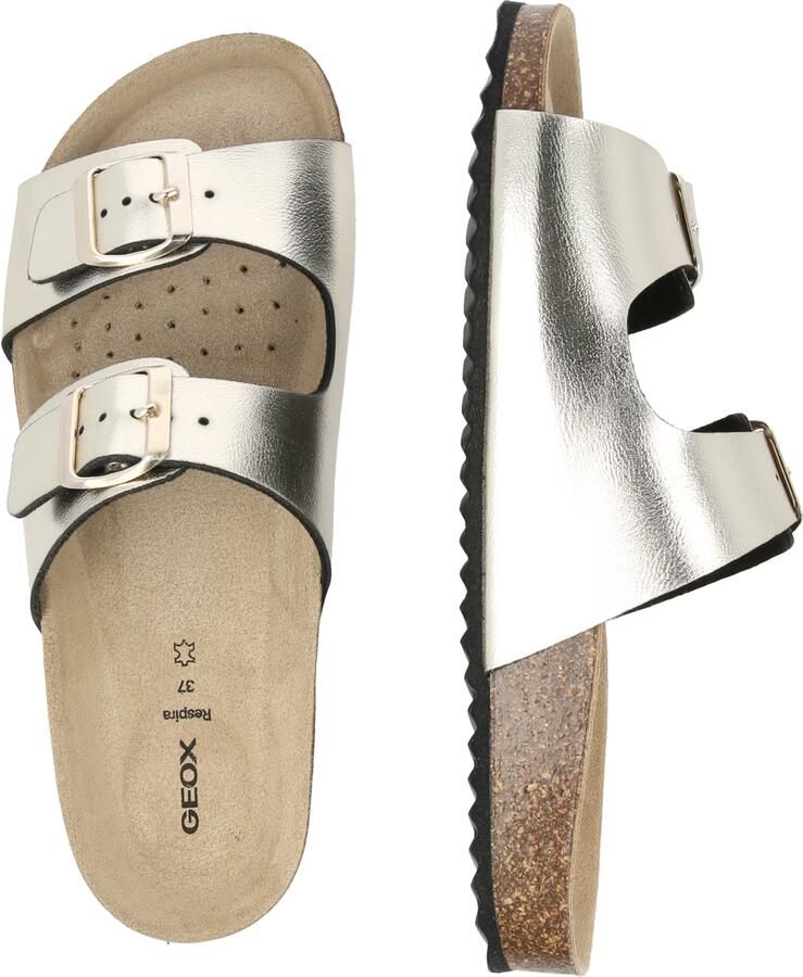 Geox Gouden Platte Sandalen voor Vrouwen Yellow Dames - Foto 8
