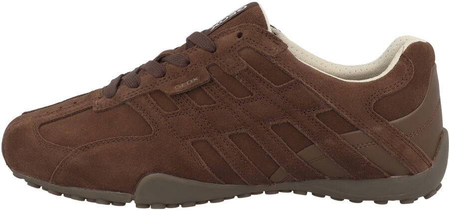 GEOX SNAKE heren leren sneaker U66NVA 022BC veterschoen bruin - Foto 7