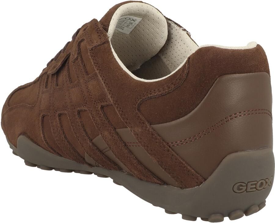 GEOX SNAKE heren leren sneaker U66NVA 022BC veterschoen bruin - Foto 3