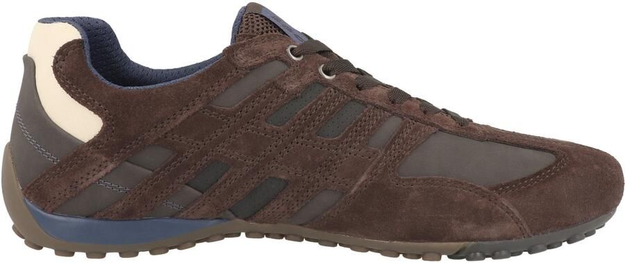 GEOX U Snake K herensneaker U4207K 022EK suède schoenen bruin