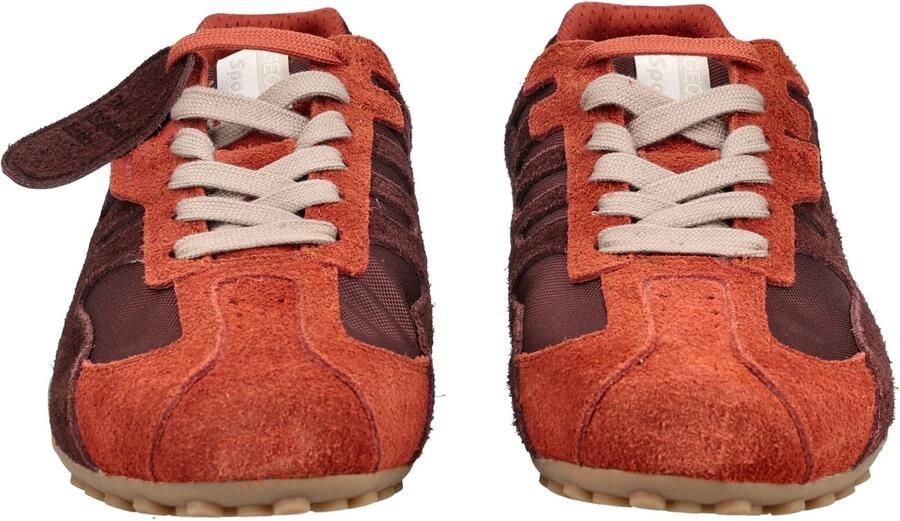 GEOX SNAKE heren leren sneaker U66NVA 0JQ11 BJ6 veterschoen bruin rood - Foto 5