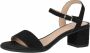 Geox Zwarte Leren Hoge Hak Sandalen Black Dames - Thumbnail 3