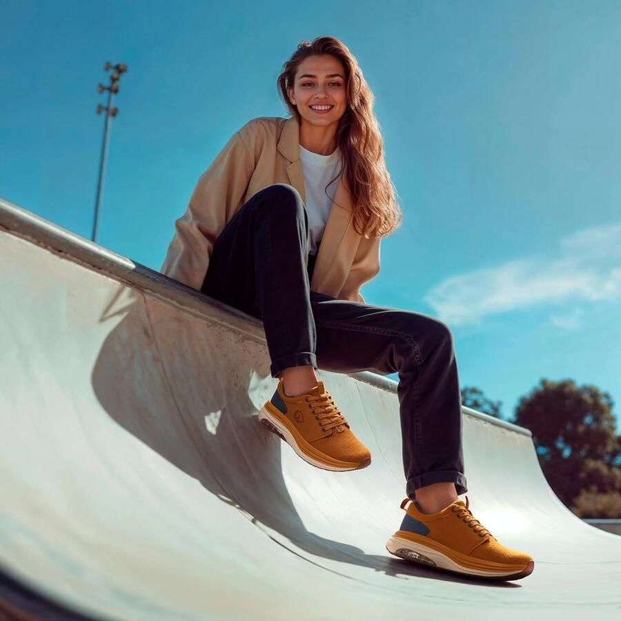 GIESSWEIN Sneakers laag 'Curve Max' blauw oranje - Foto 3