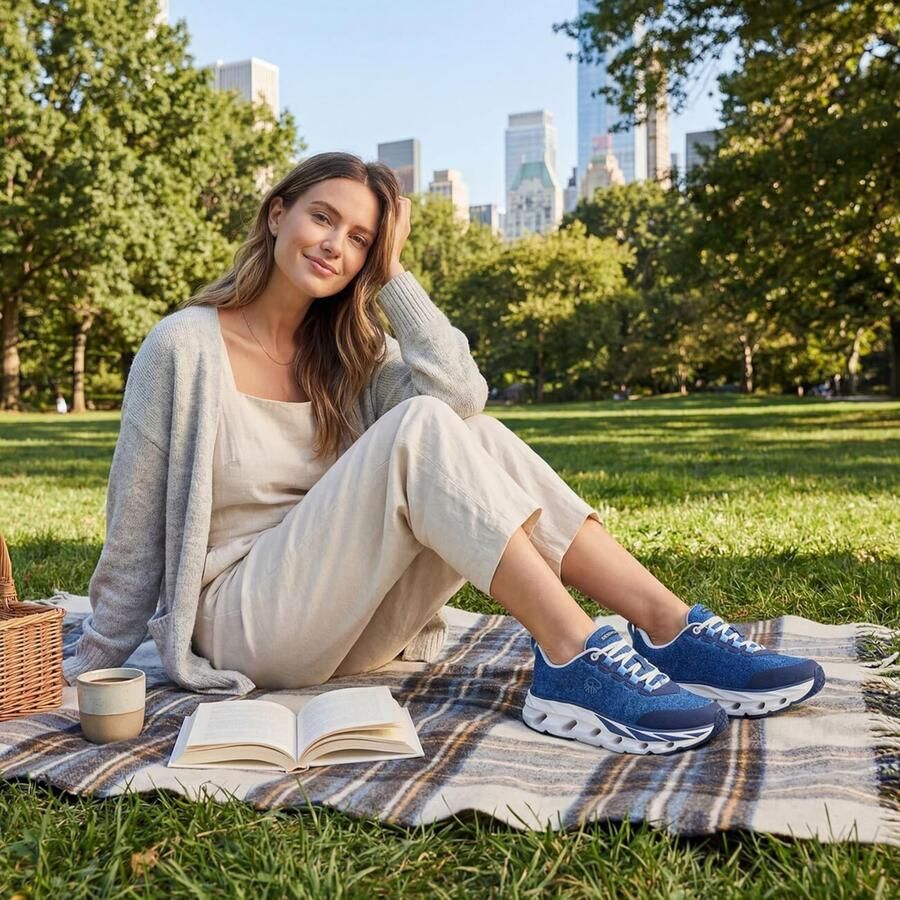 GIESSWEIN Sneakers laag 'Dream' blauw donkerblauw wit - Foto 3