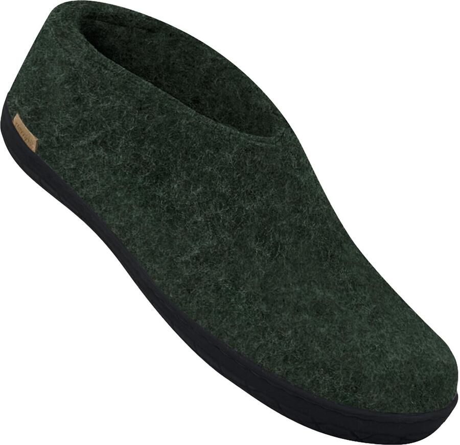 Glerups Dames en Heren slippers Naturkautschuksohle Schwarz