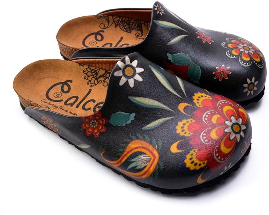 GOBY Folk Garden Clogs Handmade Vegan Leer Dames - Foto 4