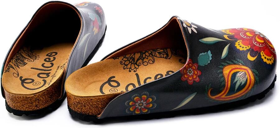 GOBY Folk Garden Clogs Handmade Vegan Leer Dames - Foto 5