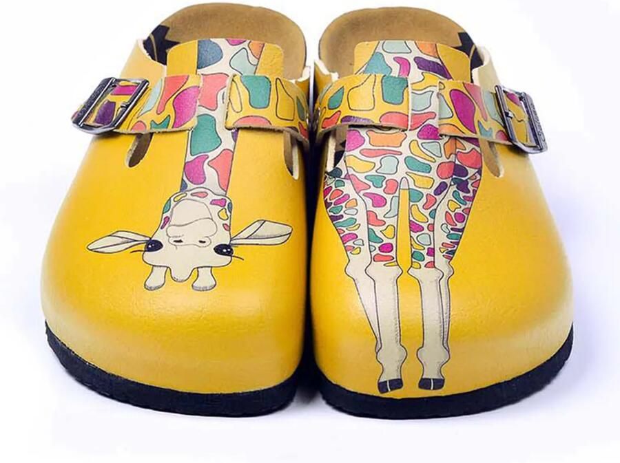 GOBY Clogs met Giraffe Handgemaakt Premium Kwaliteit - Foto 2