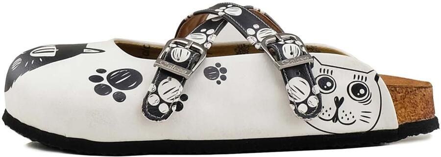 GOBY Clogs met Chille Kattenprint Handgemaakt Premium Kwaliteit