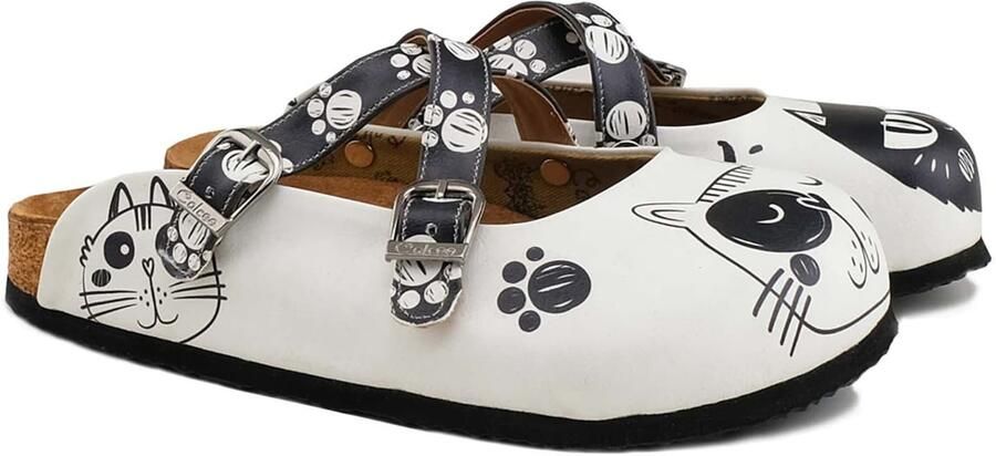 GOBY Clogs met Chille Kattenprint Handgemaakt Premium Kwaliteit - Foto 4
