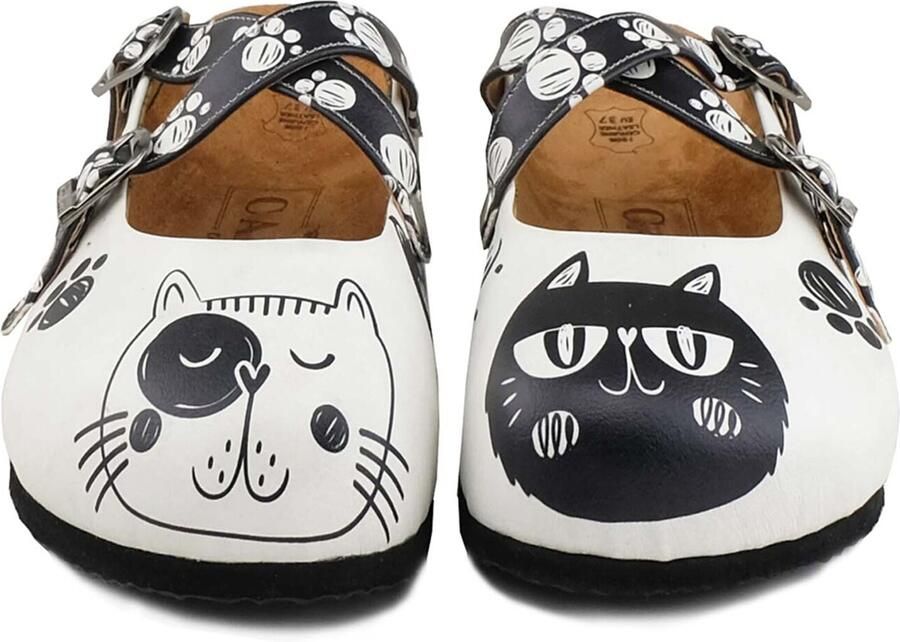 GOBY Clogs met Chille Kattenprint Handgemaakt Premium Kwaliteit - Foto 2