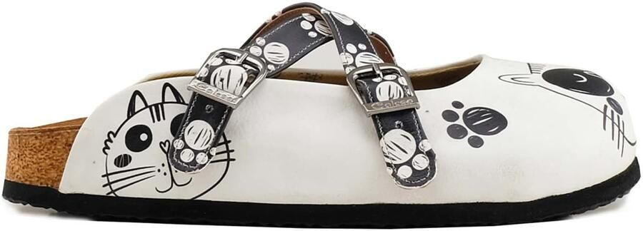 GOBY Clogs met Chille Kattenprint Handgemaakt Premium Kwaliteit - Foto 5