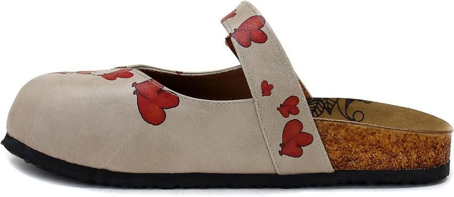 Goby Clogs 'Women Calceo Beige Clogs CAL2210 with hearts and dog' beige - Foto 5