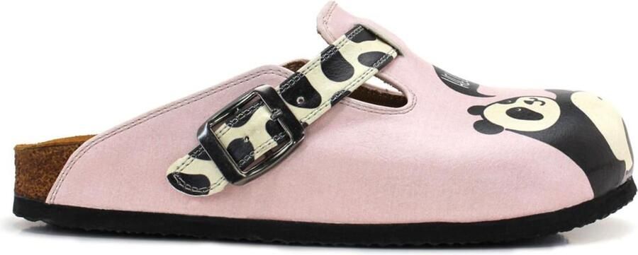 Goby Clogs 'Women Calceo Pink Clogs WCAL5446 with panda design' pink