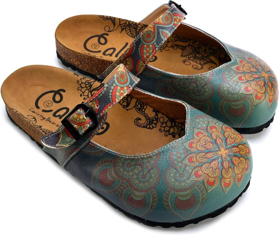 Goby Clogs 'Women shoes -Calceo mules CAL2204' blauw - Foto 3