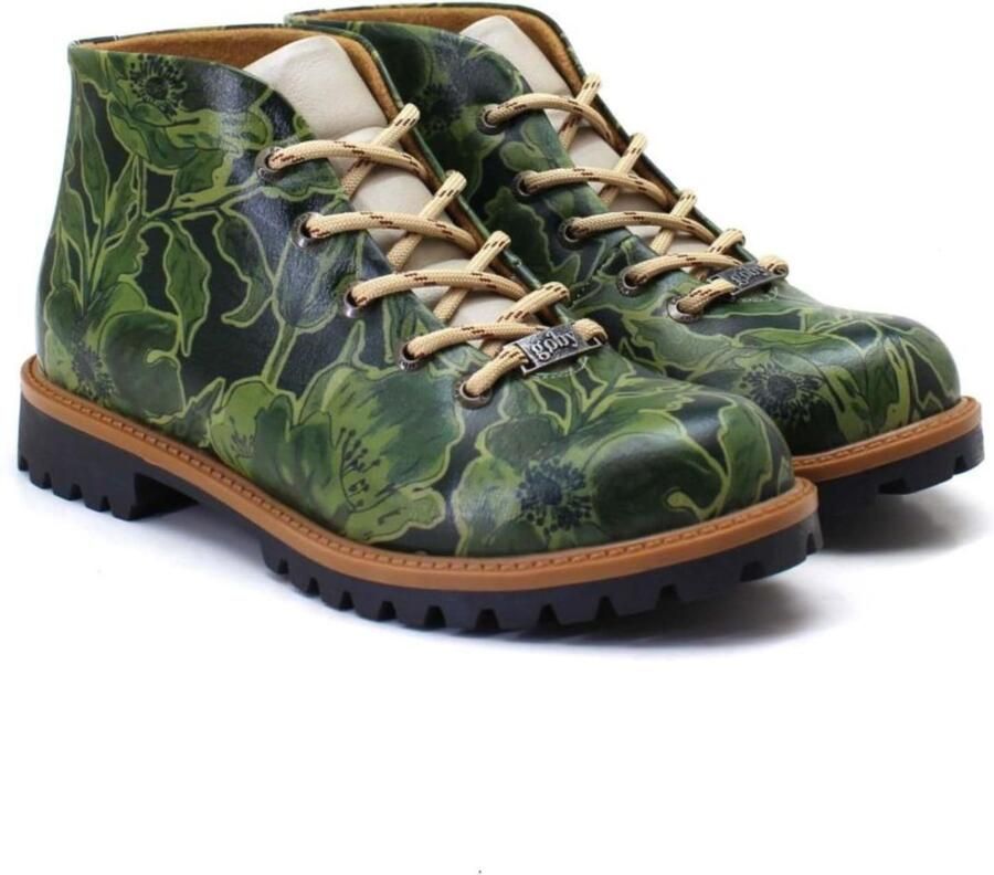 Goby Enkellaarsje 'Women's Green Ankle boots TKS157' donkergroen