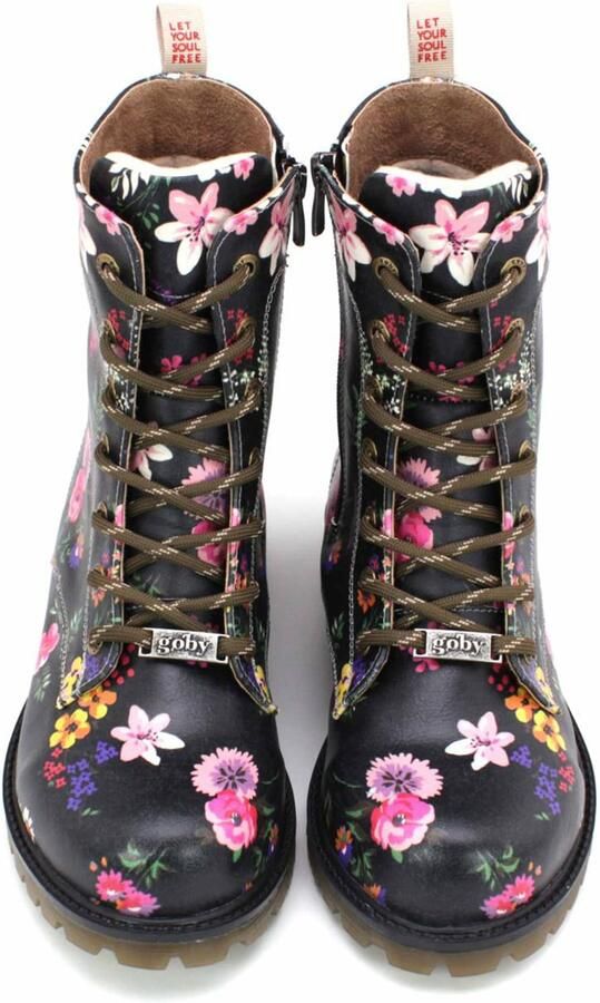 GOBY Flower Town Enkellaarsjes Damesboots Handgemaakt Premium Kwaliteit - Foto 4