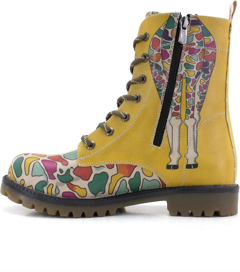 GOBY Funny Giraffe Enkellaarsjes Damesboots Handgemaakt Premium Kwaliteit