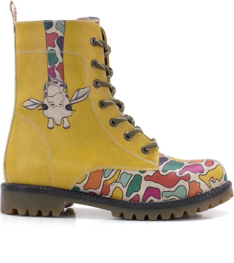 GOBY Funny Giraffe Enkellaarsjes Damesboots Handgemaakt Premium Kwaliteit - Foto 2
