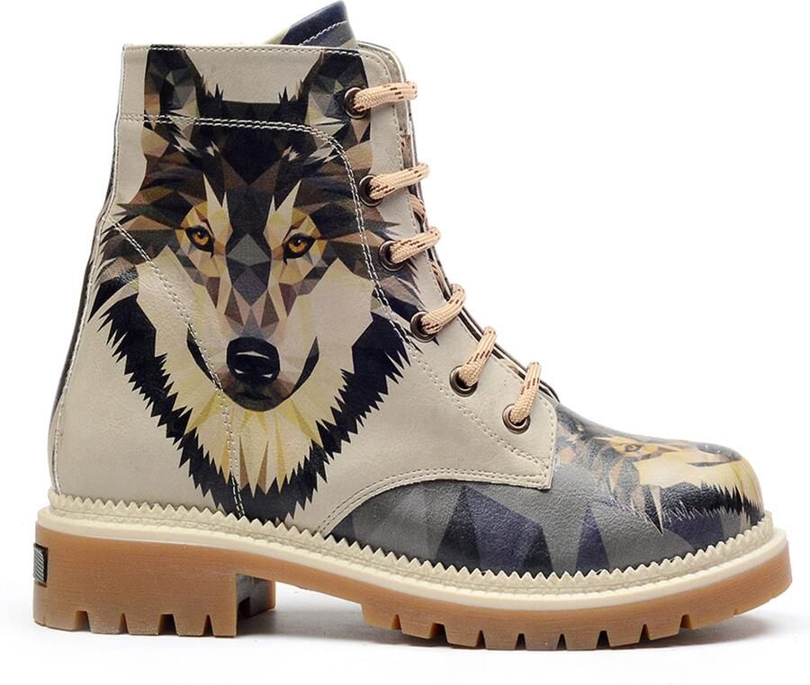 GOBY Wolf Spirit Dames Veterboots Handgemaakt Vegan Leer - Foto 2