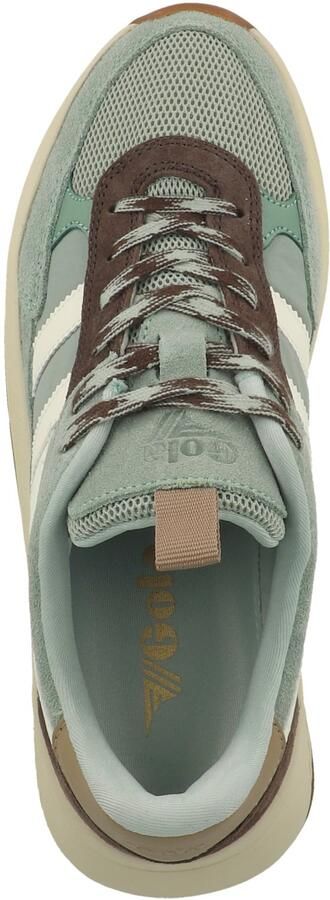Gola Sneakers laag bruin pastelgroen wit - Foto 3