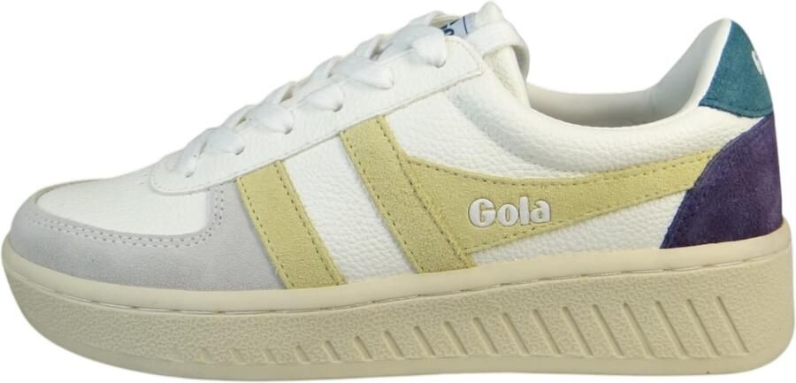 Gola Grandslam Trident Damessneaker Wit-Botermelk-Peacock - Foto 4