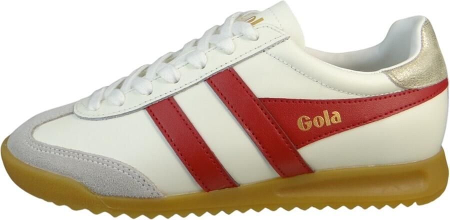 Gola Sneakers laag 'CLB622' ivoor goud grijs rood - Foto 3