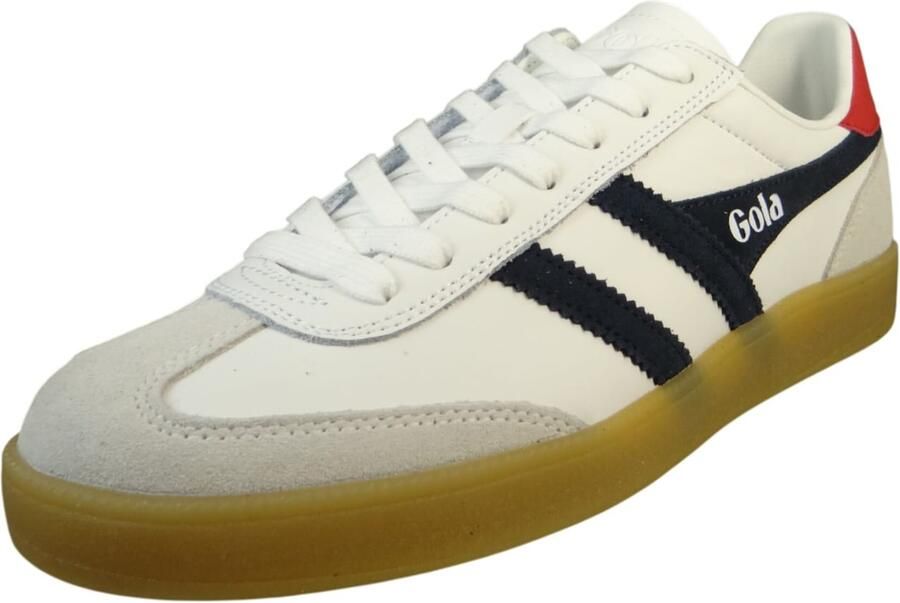Gola Viper Leather Herensneaker Wit-Navy-Rood-Gum - Foto 2