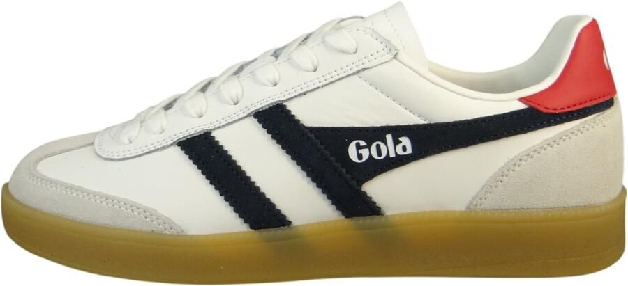Gola Viper Leather Herensneaker Wit-Navy-Rood-Gum - Foto 3