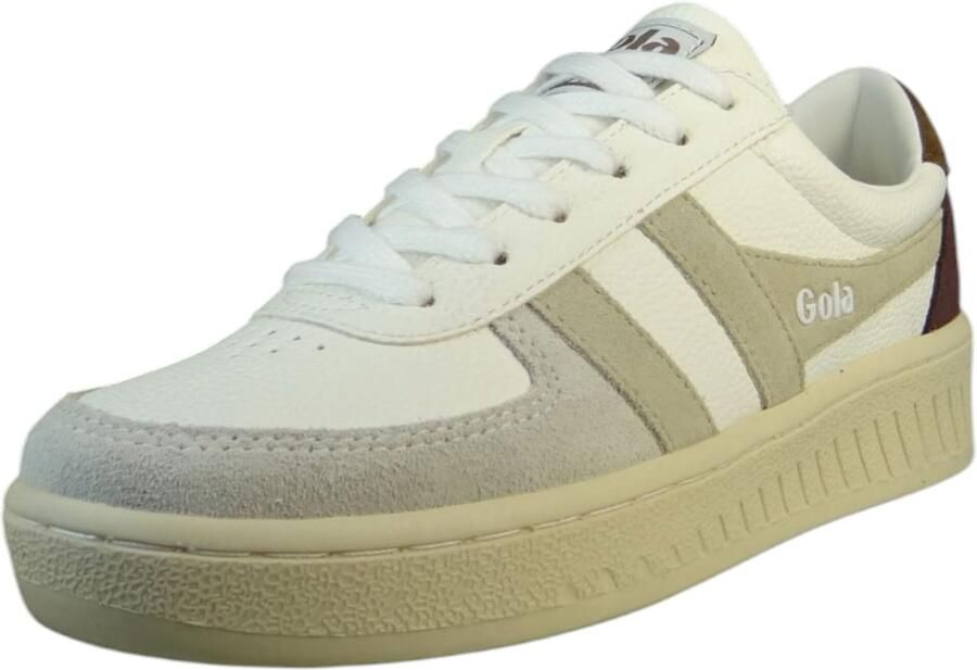 Gola Sneakers laag 'Grandslam Trident' taupe donkerbruin grijs wit