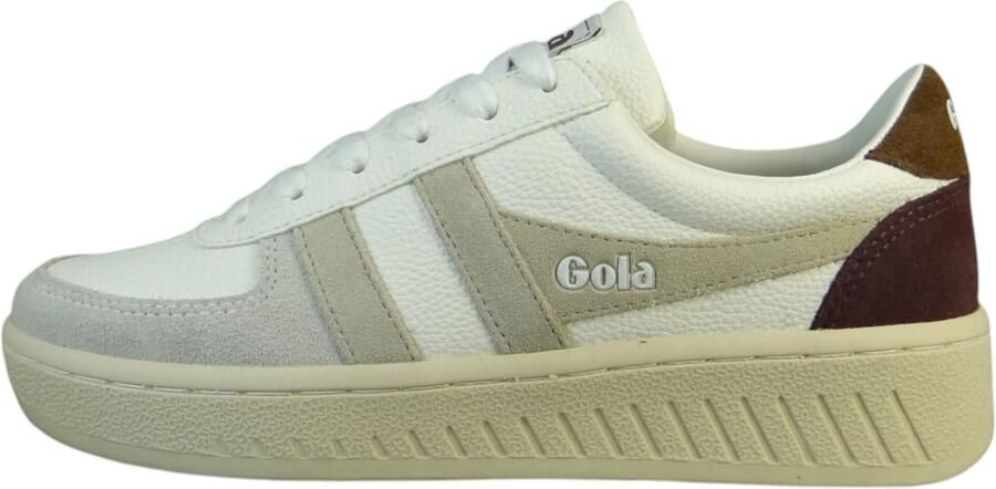 Gola Sneakers laag 'Grandslam Trident' taupe donkerbruin grijs wit - Foto 2