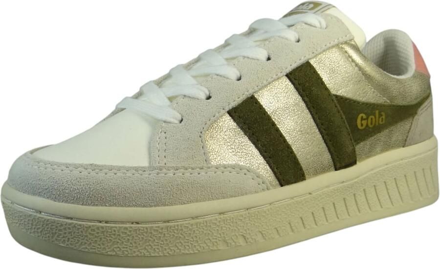 Gola Sneakers laag 'Superslam Blaze' taupe goud olijfgroen wit - Foto 2
