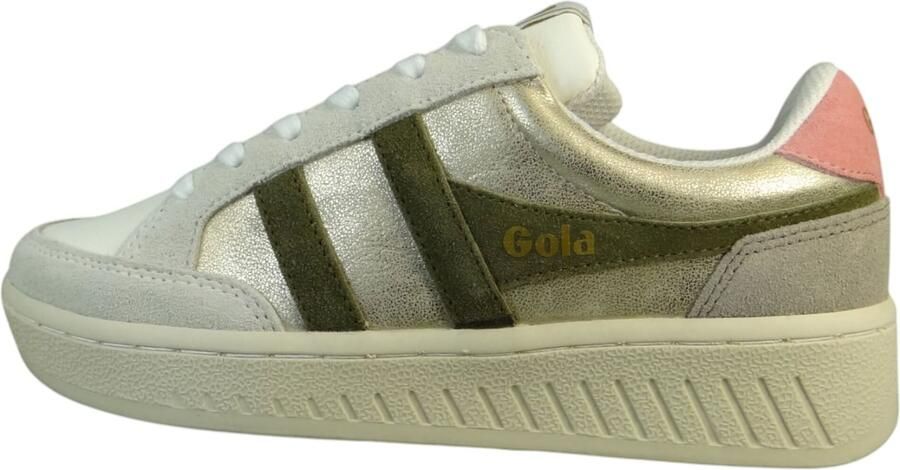 Gola Sneakers laag 'Superslam Blaze' taupe goud olijfgroen wit - Foto 3