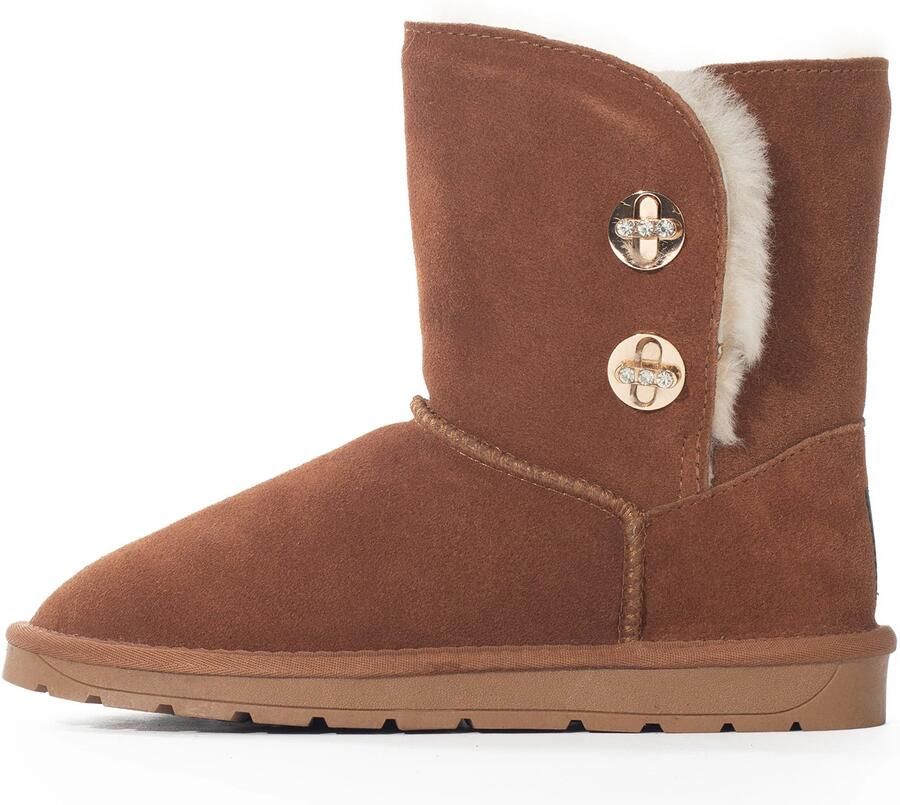 Gooce Boots 'Bella' bruin goud zwart wit
