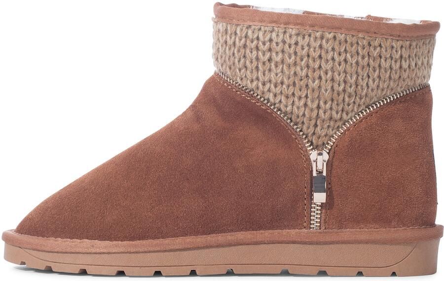 Gooce Snowboots 'Tory' beige gemêleerd bruin zwart wit