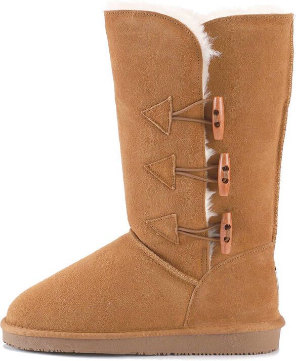 Gooce Snowboots 'Cornice' kastanjebruin wit