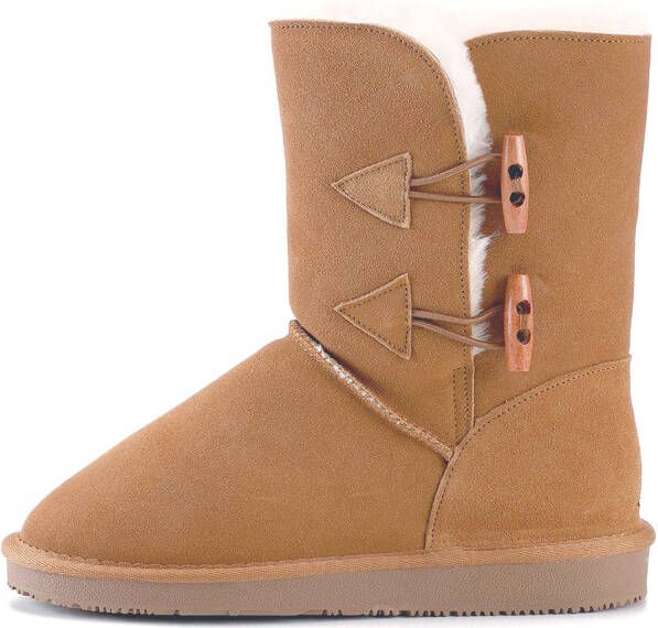 Gooce Snowboots 'Hubbard' kastanjebruin wit