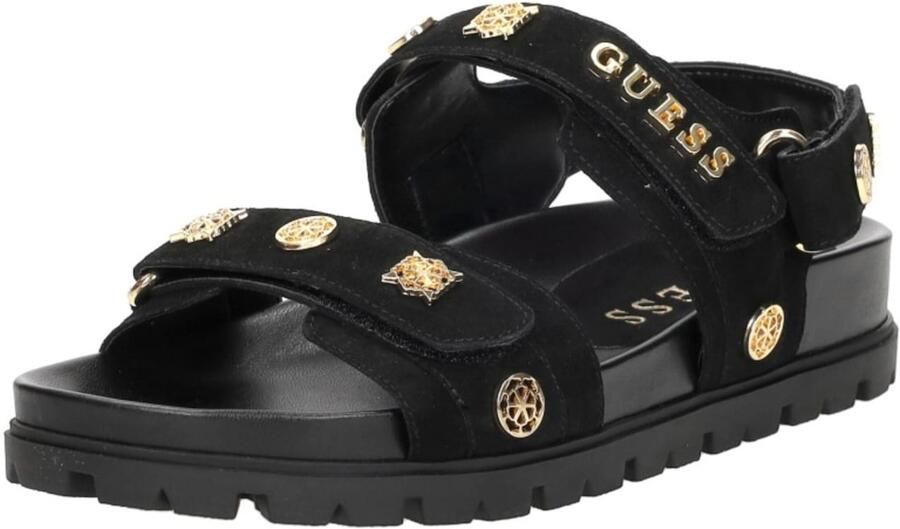 GUESS Sandalen met riem 'FLORIZI' goud zwart - Foto 7