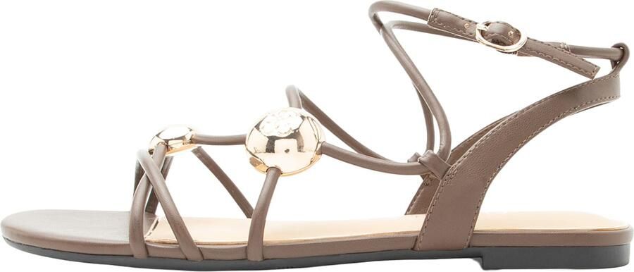 GUESS Sandalen met riem 'TABENN' cappuccino goud