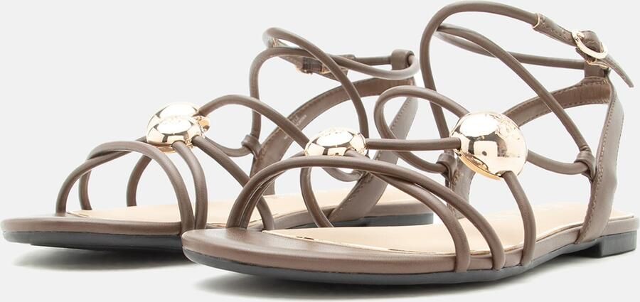 GUESS Sandalen met riem 'TABENN' cappuccino goud - Foto 2