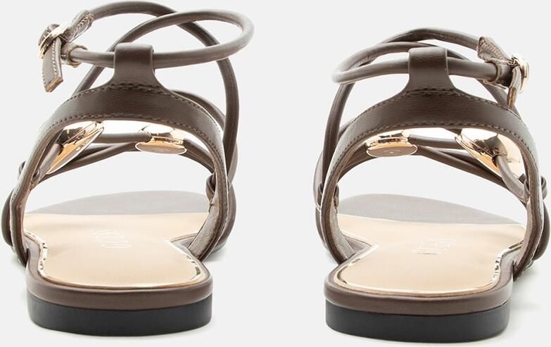 GUESS Sandalen met riem 'TABENN' cappuccino goud - Foto 3