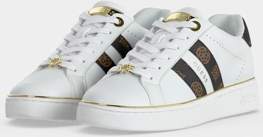 GUESS Sneakers laag 'BARLIE' bruin zwart wit - Foto 2