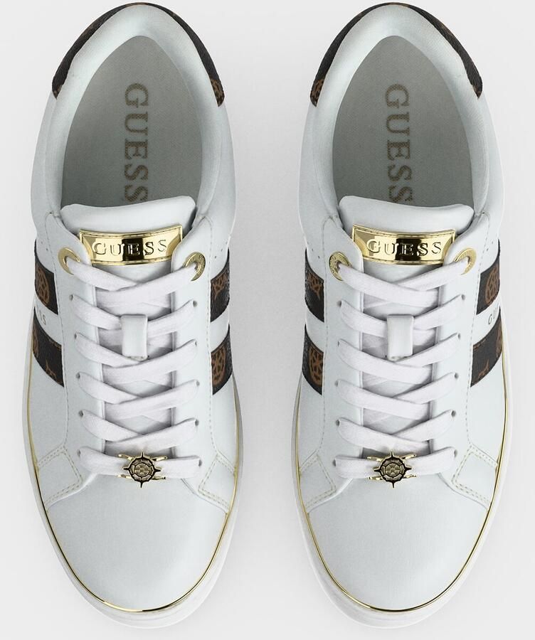 GUESS Sneakers laag 'BARLIE' bruin zwart wit - Foto 4