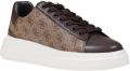 Guess Beige Sneakers 4G Logo Suede Inserts Beige Heren - Bruin