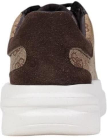 Guess Beige Sneakers 4G Logo Suede Inserts Beige Heren - Foto 8