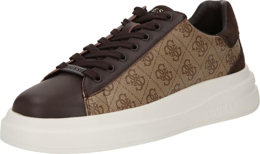 Guess Beige Sneakers 4G Logo Suede Inserts Beige Heren - Foto 7