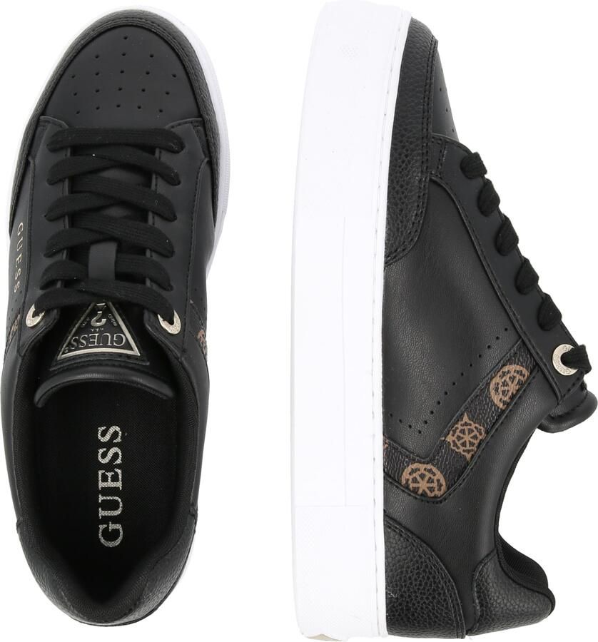 GUESS Sneakers laag 'GILAX' lichtbruin zwart zilver - Foto 2