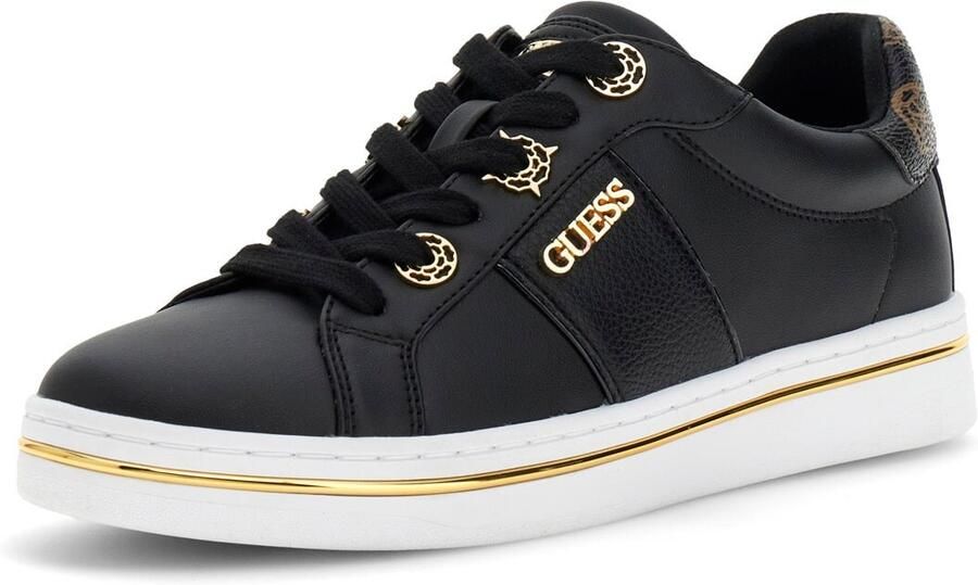 GUESS Sneakers laag 'STEW' bruin goud zwart - Foto 3