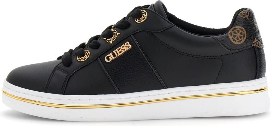 GUESS Sneakers laag 'STEW' bruin goud zwart - Foto 4