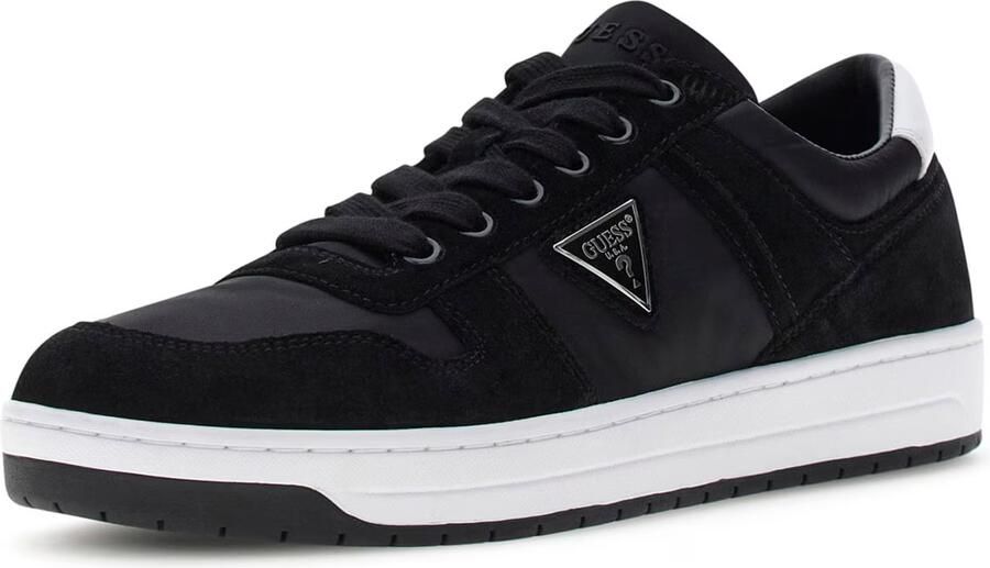 Guess Sneakers van mix van leer en textiel met labeldetail model 'UDDENT'